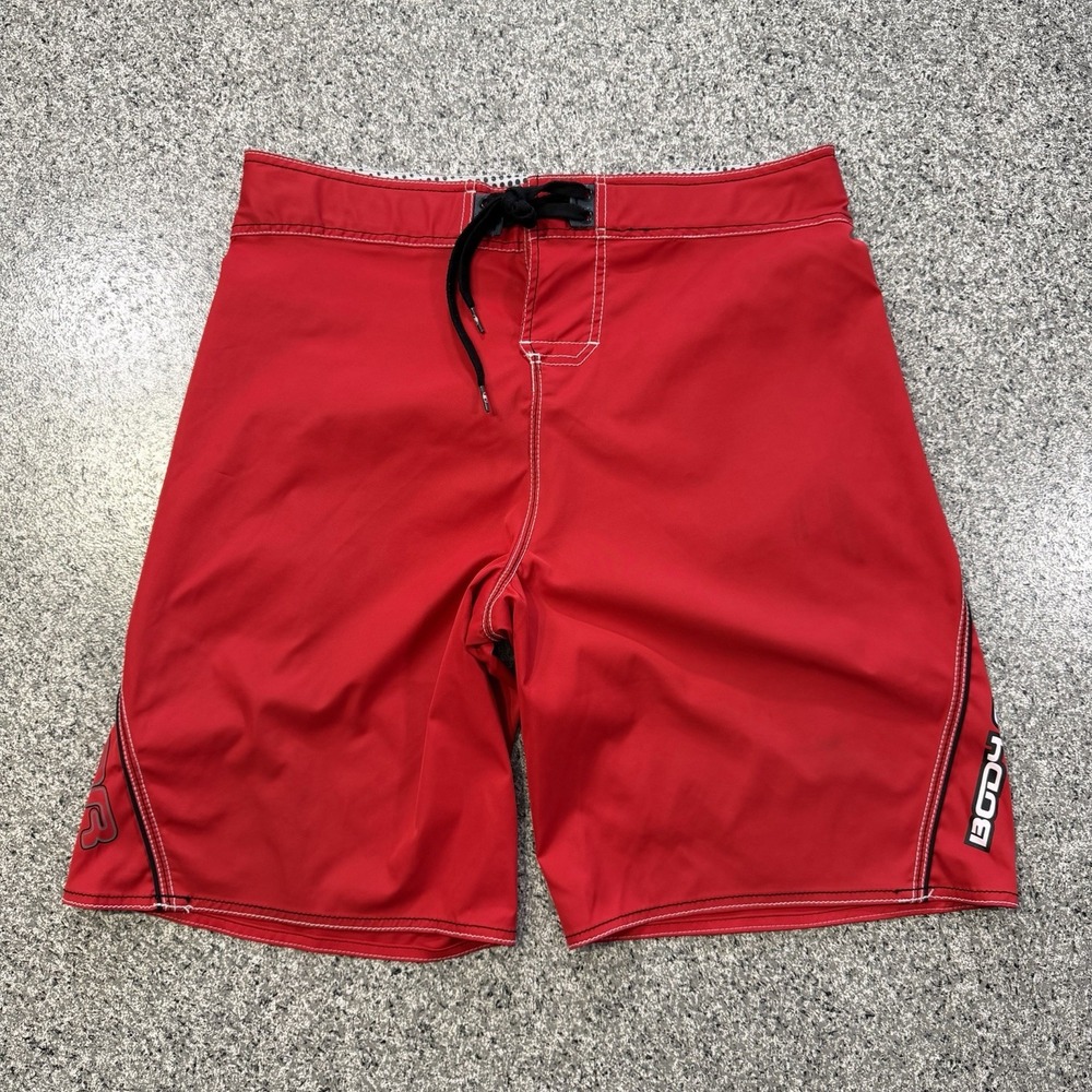 Body Glove Vapor Boardshorts Mens 34 Solid Red Swim Shorts Trunks
